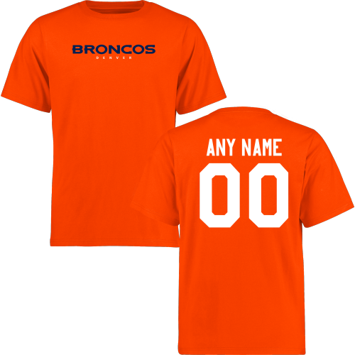Men Denver Broncos Design-Your-Own Short Sleeve Custom NFL T-Shirt->->Sports Accessory